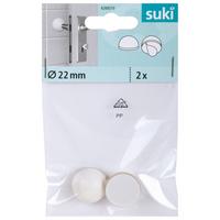 Fali Ütköző Ø 2,2 Cm - fehér, műanyag (2,2cm) - Suki