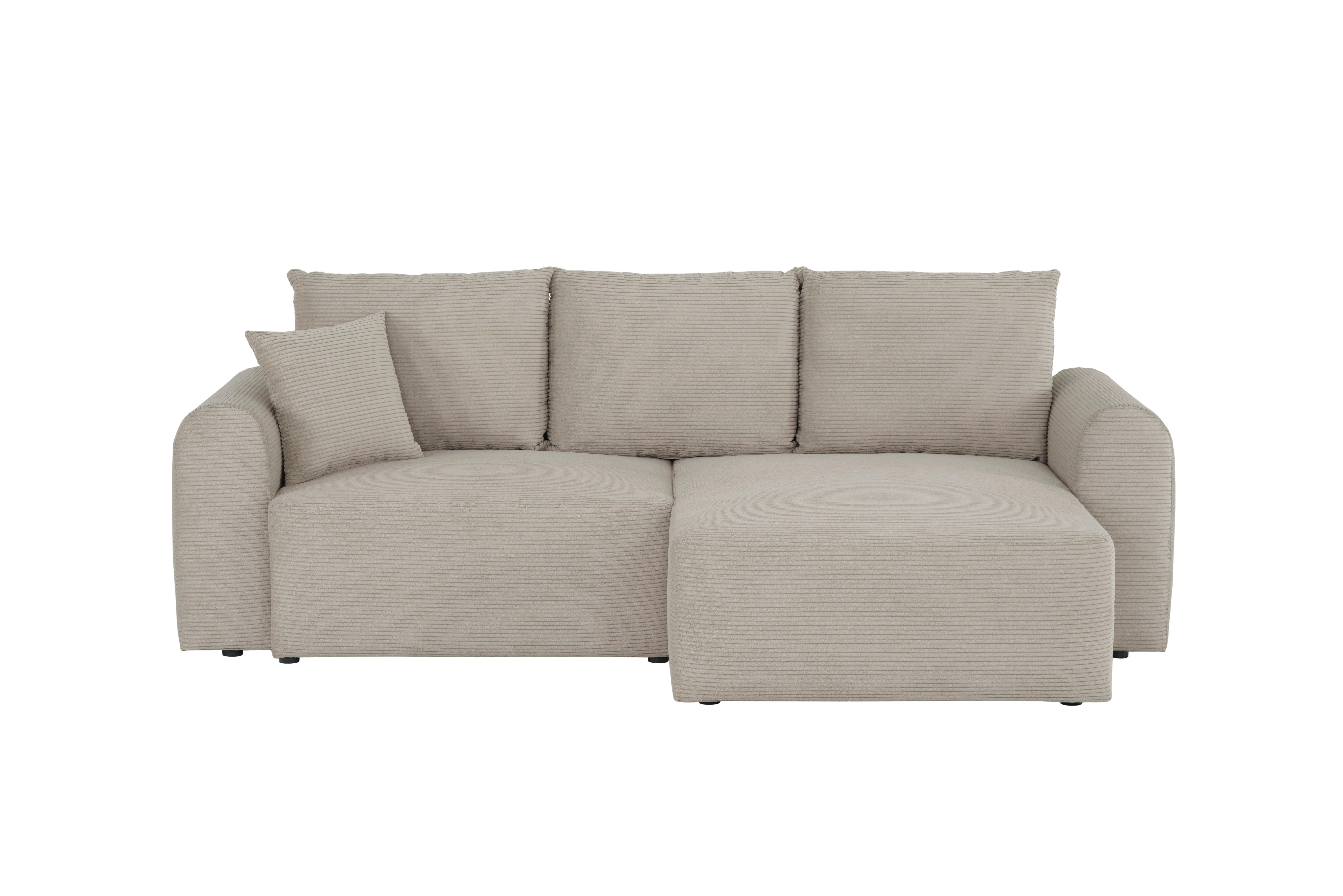 Ecksofa Joni Beige S: 250 cm - Beige, Design, Textil (250/151cm) - MID.YOU