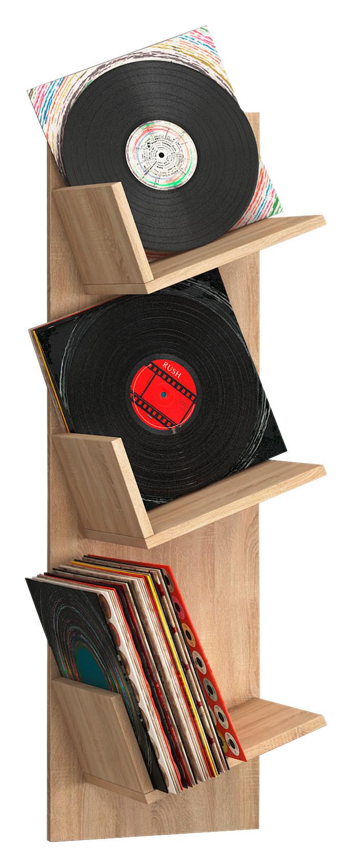 CD-Regal Sulda Sonoma Eiche Dekor B: 33 cm - Sonoma Eiche, KONVENTIONELL, Holzwerkstoff (33/106,5/25,6cm) - MID.YOU