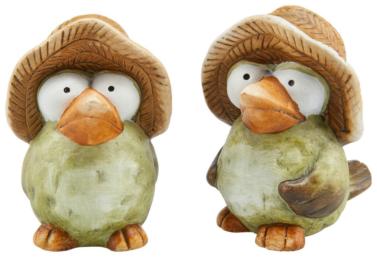 Dekor Madár 8218181 Anton -Paz- - bézs/zöld, Konventionell, kerámia (16/9,5/15cm) - Luca Bessoni