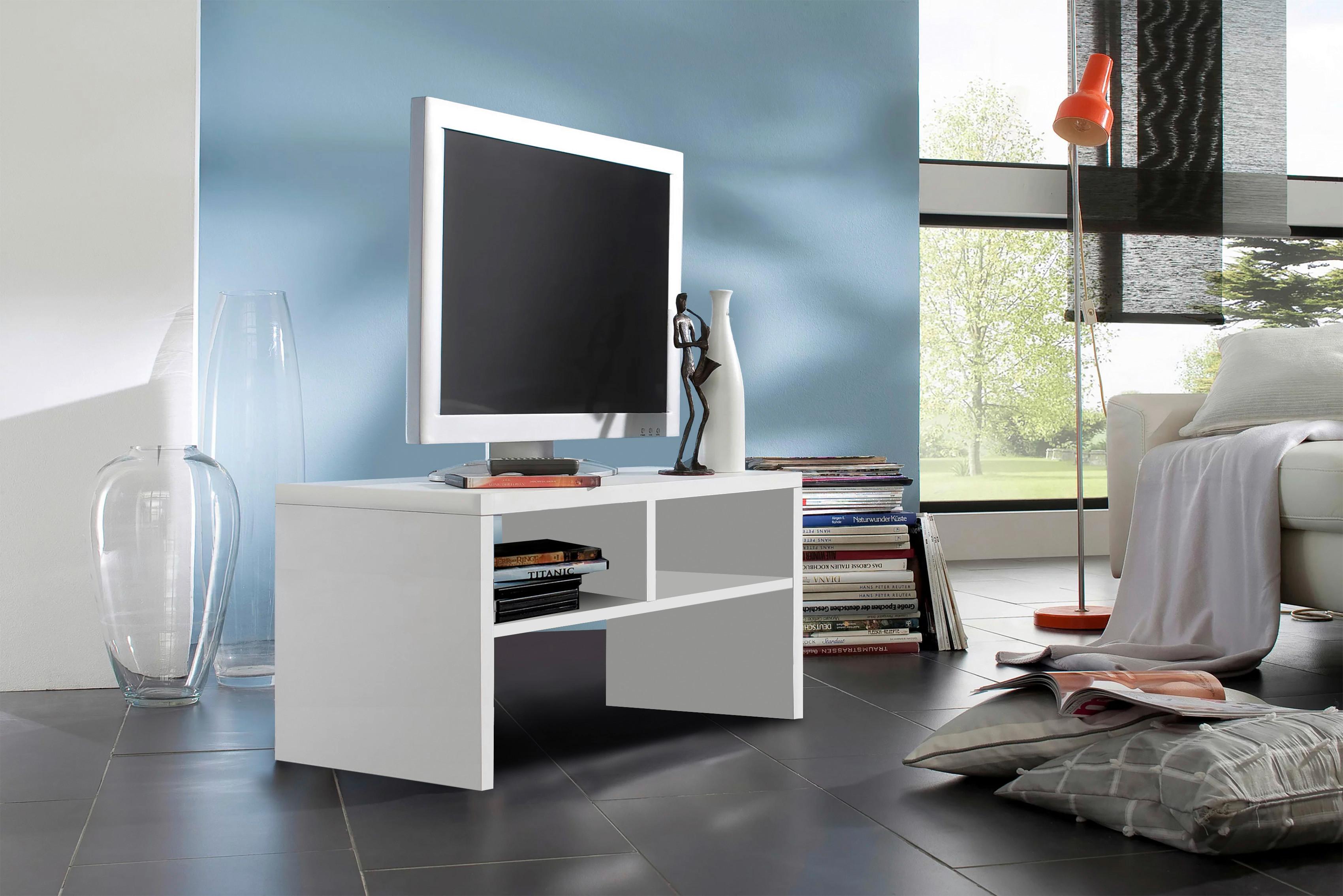 Médiállvány Simple - fehér, Konventionell, faalapú anyag (63/40/30cm) - Best Price