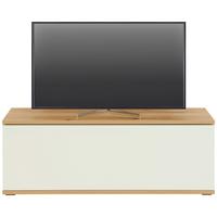 TV-Element Power B: 127,5 cm Weiß/Eiche Dekor - MODERN, Holzwerkstoff (127,5/46/40cm)