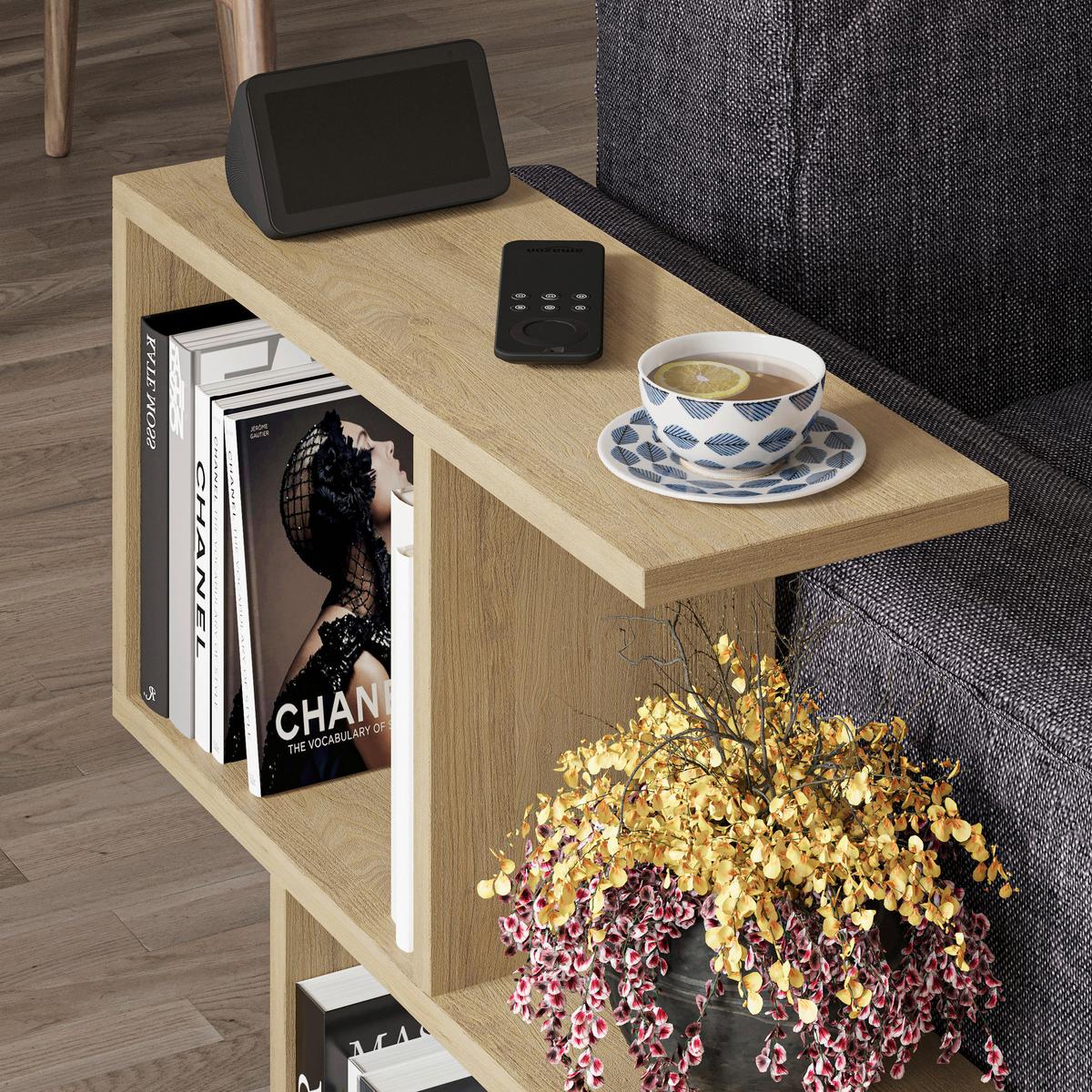 Beistelltisch Homemania Kaffeetisch - Eichefarben, Design, Holzwerkstoff (60/20/60cm) - Livetastic