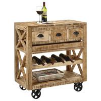 Barwagen Ferdi - Braun, MODERN, Holz (86/46/93cm) - Livetastic