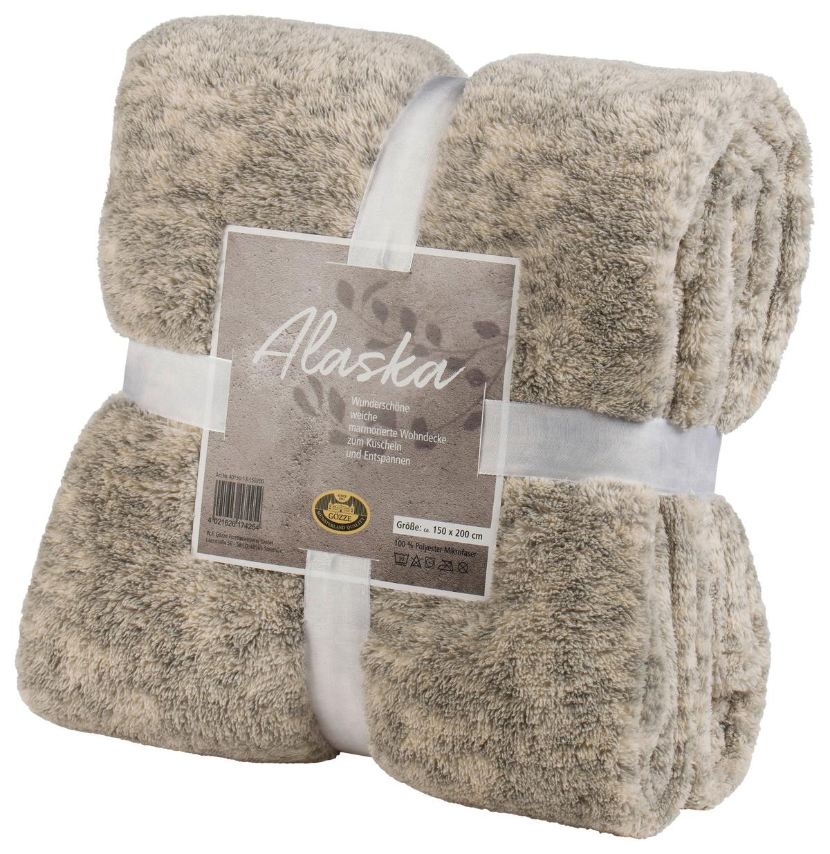 Kuscheldecke Alaska 150x200 cm - Bordeaux/Anthrazit, LIFESTYLE, Textil (150/200cm)