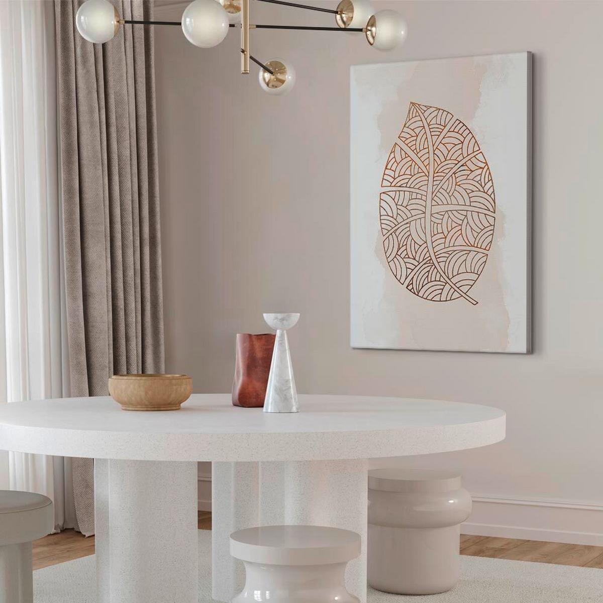 Leinwandbild Goldfarben Beige B: 40 cm - Beige/Goldfarben, Basics, Holzwerkstoff/Textil (40/60/1,2cm) - artgeist