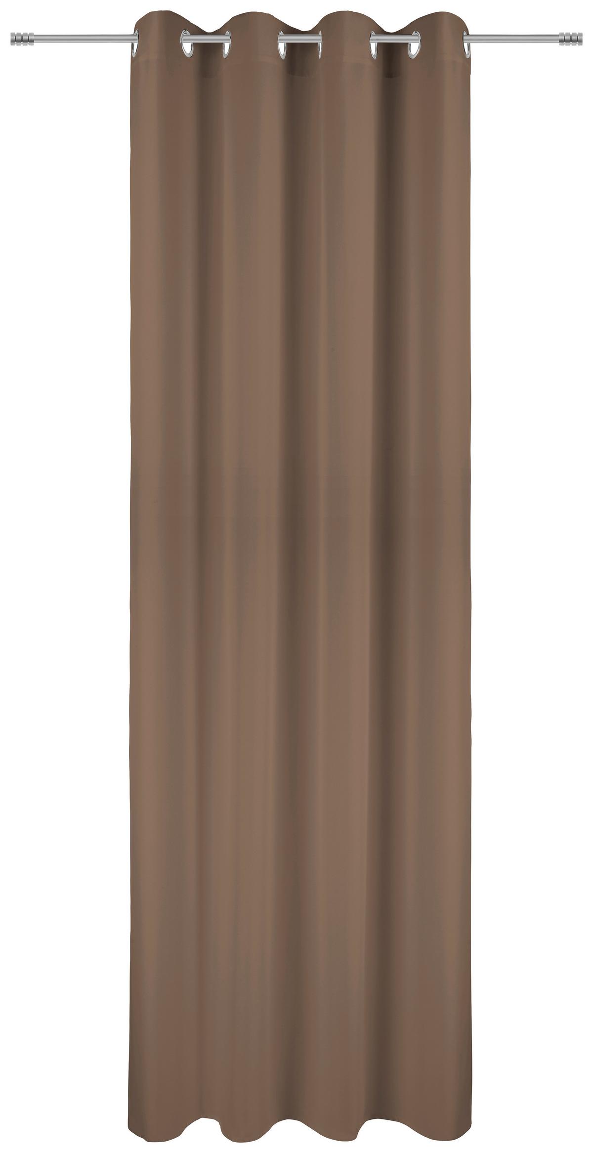 Ringlis Függöny Kb. 140/175cm - taupe, Konventionell, textil (140/175cm) - Ondega