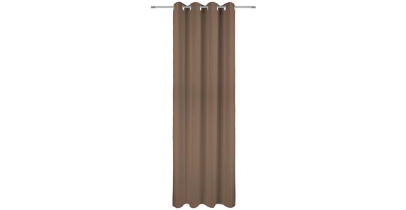 Ösenvorhang Caro - Taupe, KONVENTIONELL, Textil (140/245cm) - Ondega
