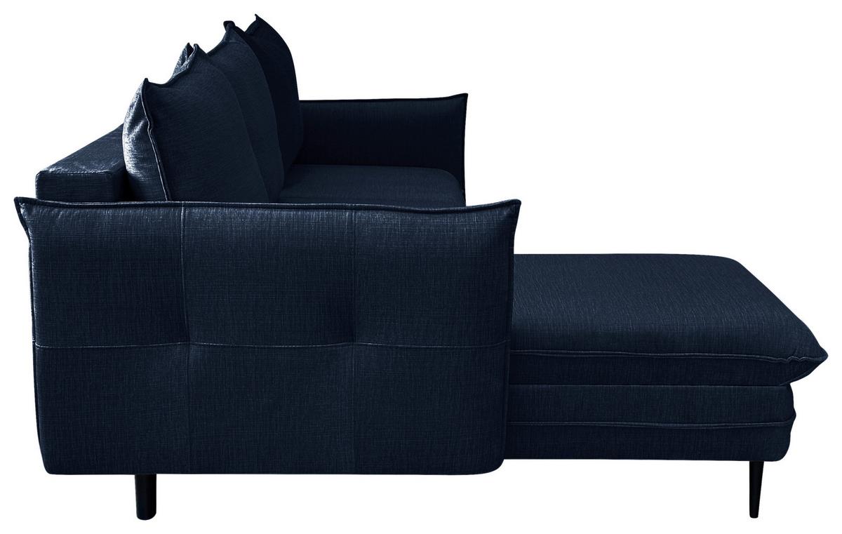 Ecksofa Melody - Blau/Schwarz, Design, Textil (170/235cm) - MID.YOU