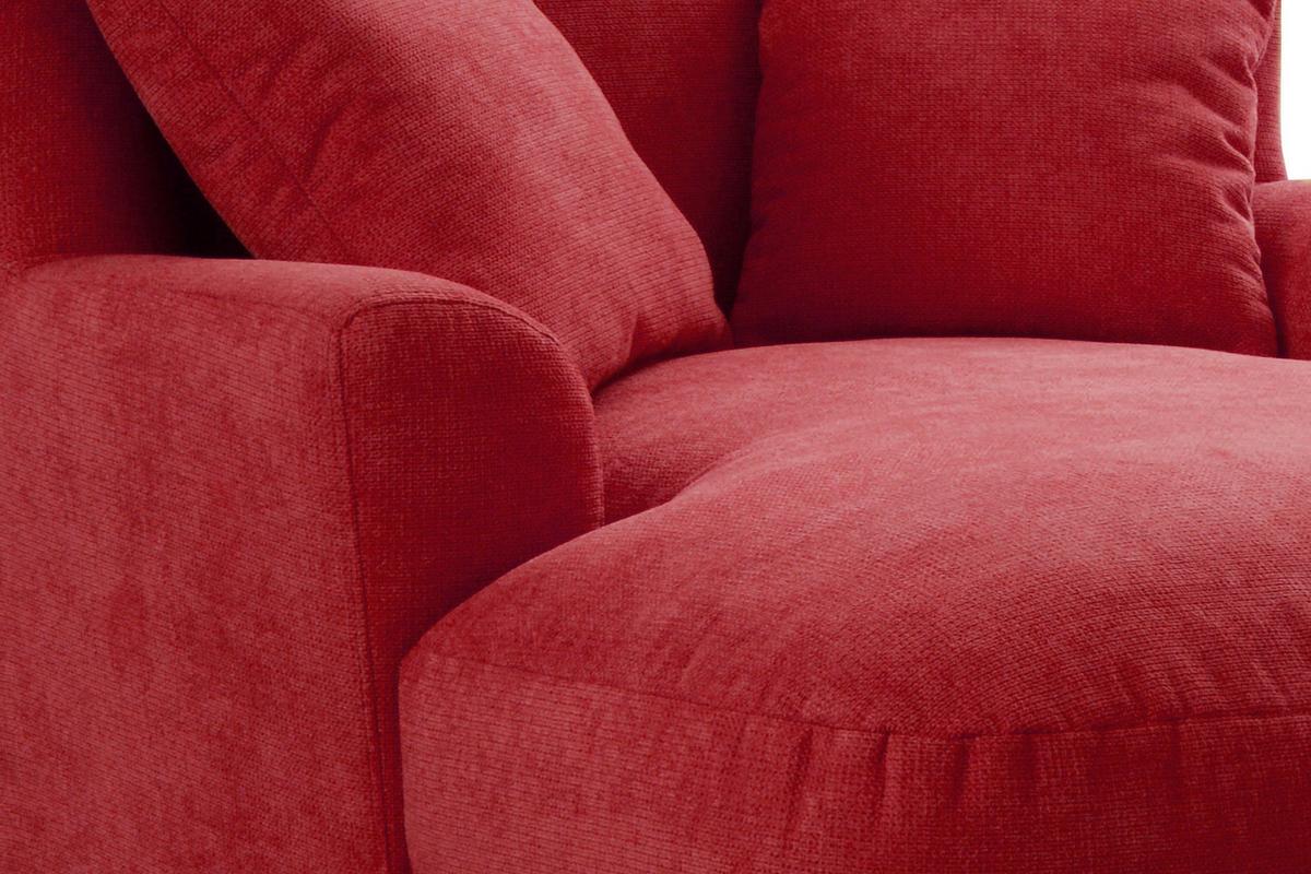 XXXL-Sessel Asado rot teilmassiv, B: 109 cm - Dunkelbraun/Rot, MODERN, Holzwerkstoff/Textil (109/104/145cm) - Sit & More