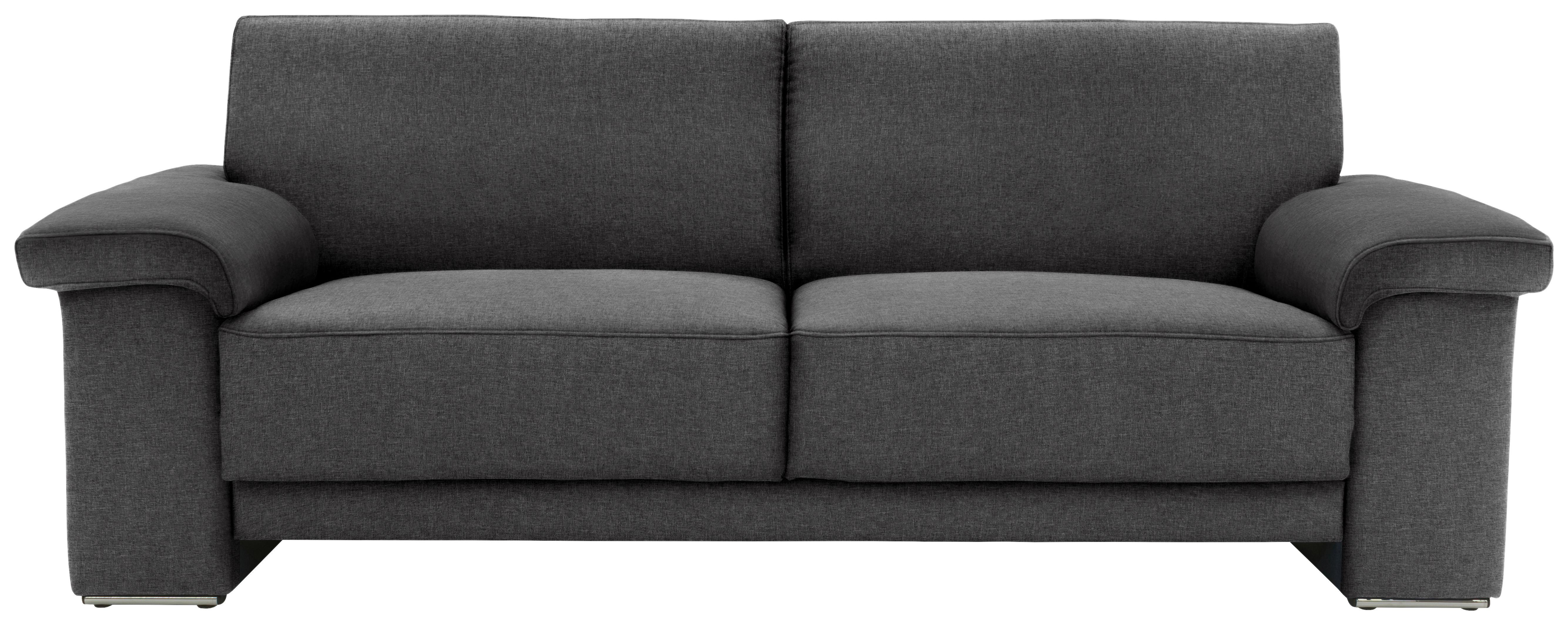 3-Sitzer-Sofa Arizona Armlehnen Braun/Schwarz - Chromfarben/Schwarz, KONVENTIONELL, Textil (214/84/91cm)