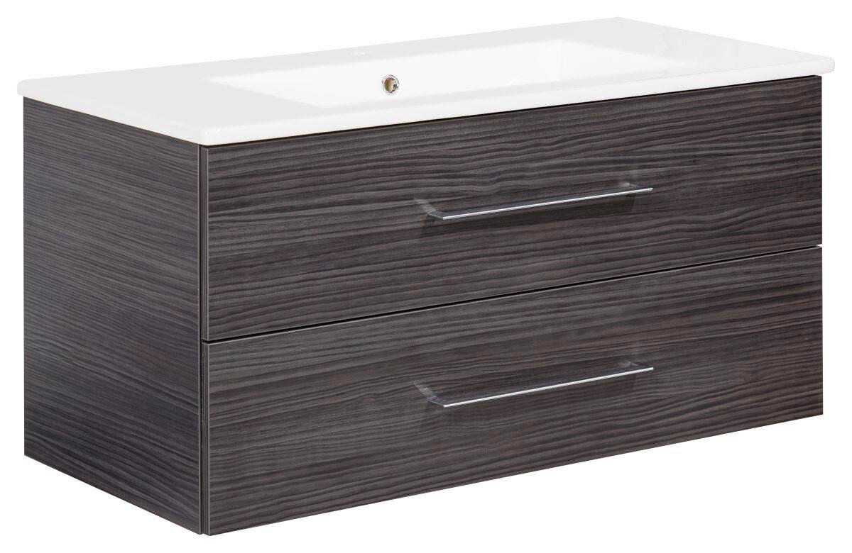 Badezimmer B.Perfekt Eichefarben 3-Teilig - Eichefarben/Weiß, Basics, Keramik/Holzwerkstoff (103cm) - MID.YOU