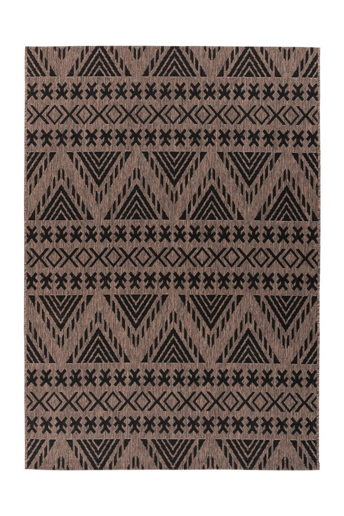 Flachwebeteppich Splash 500 Braun/grau, 200x290 Cm - Braun/Grau, KONVENTIONELL, Textil (200/290cm)