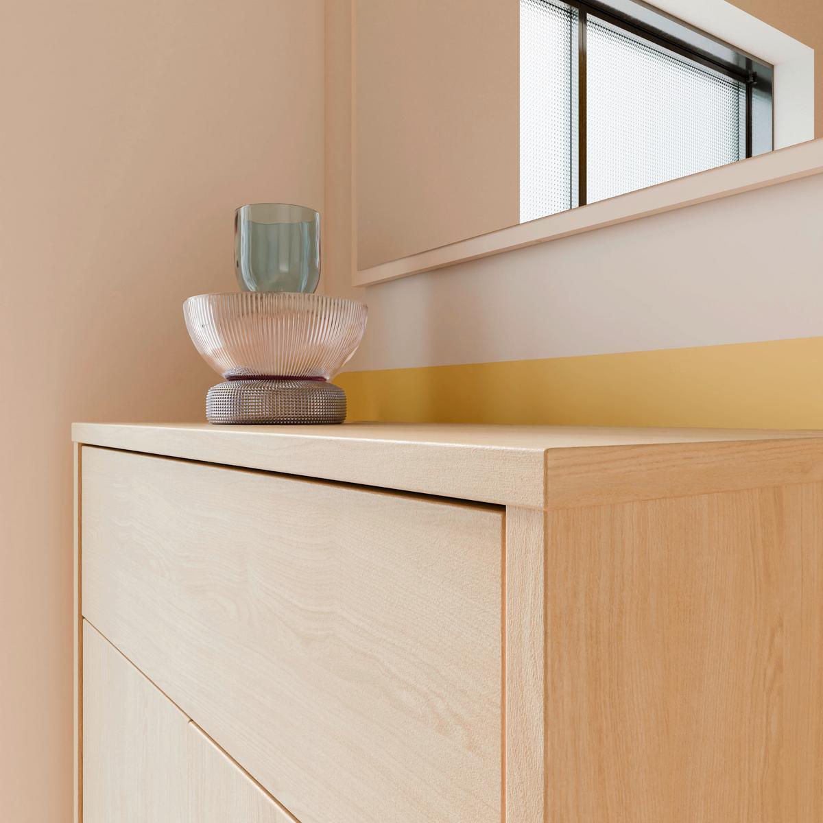 Komoda dekor dub Elegancia - Moderní (74,5/99,1/34,9cm)