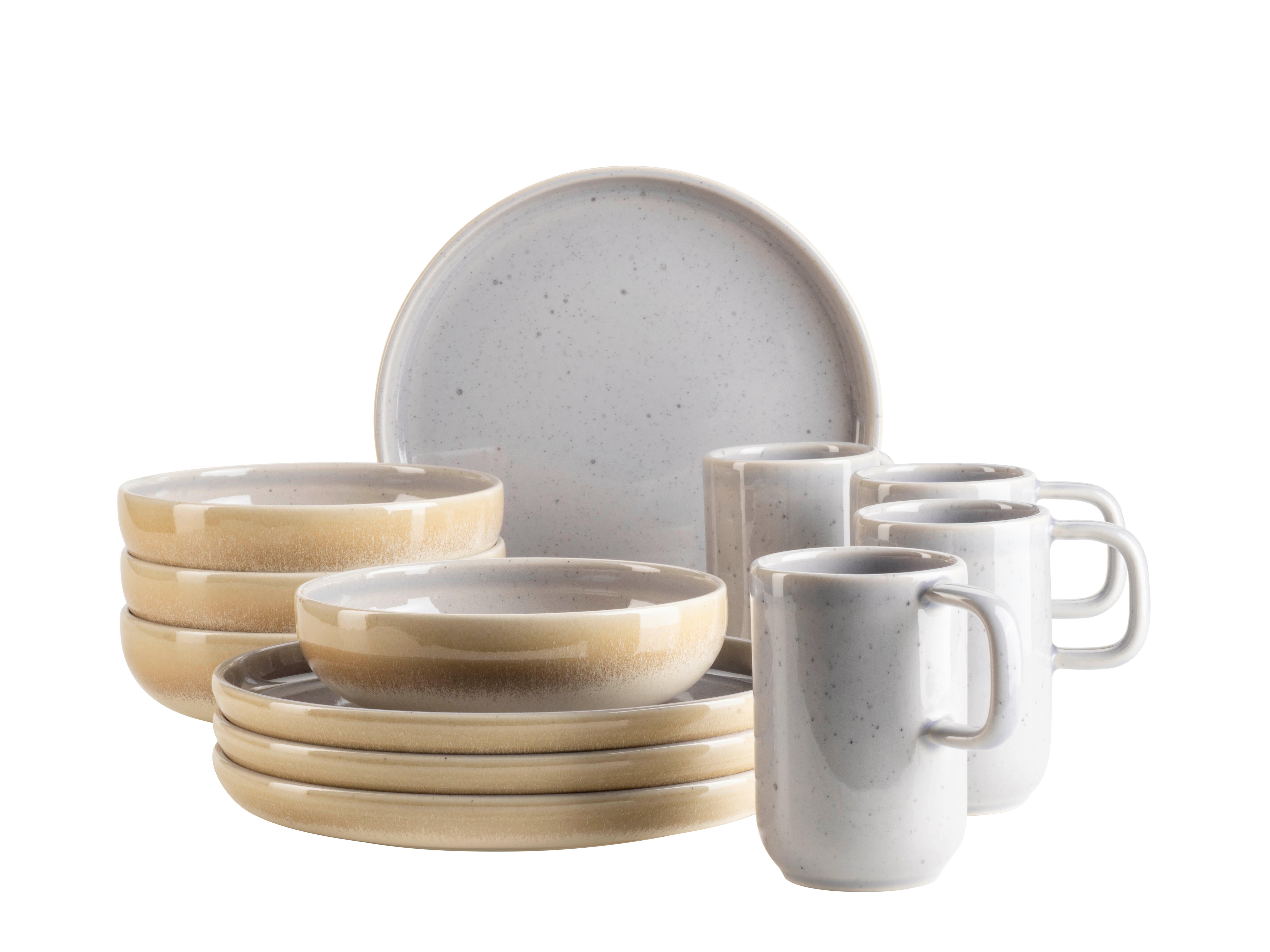 Frühstücksservice Candy Flieder 12-Teilig - Flieder, Basics, Keramik - Mäser