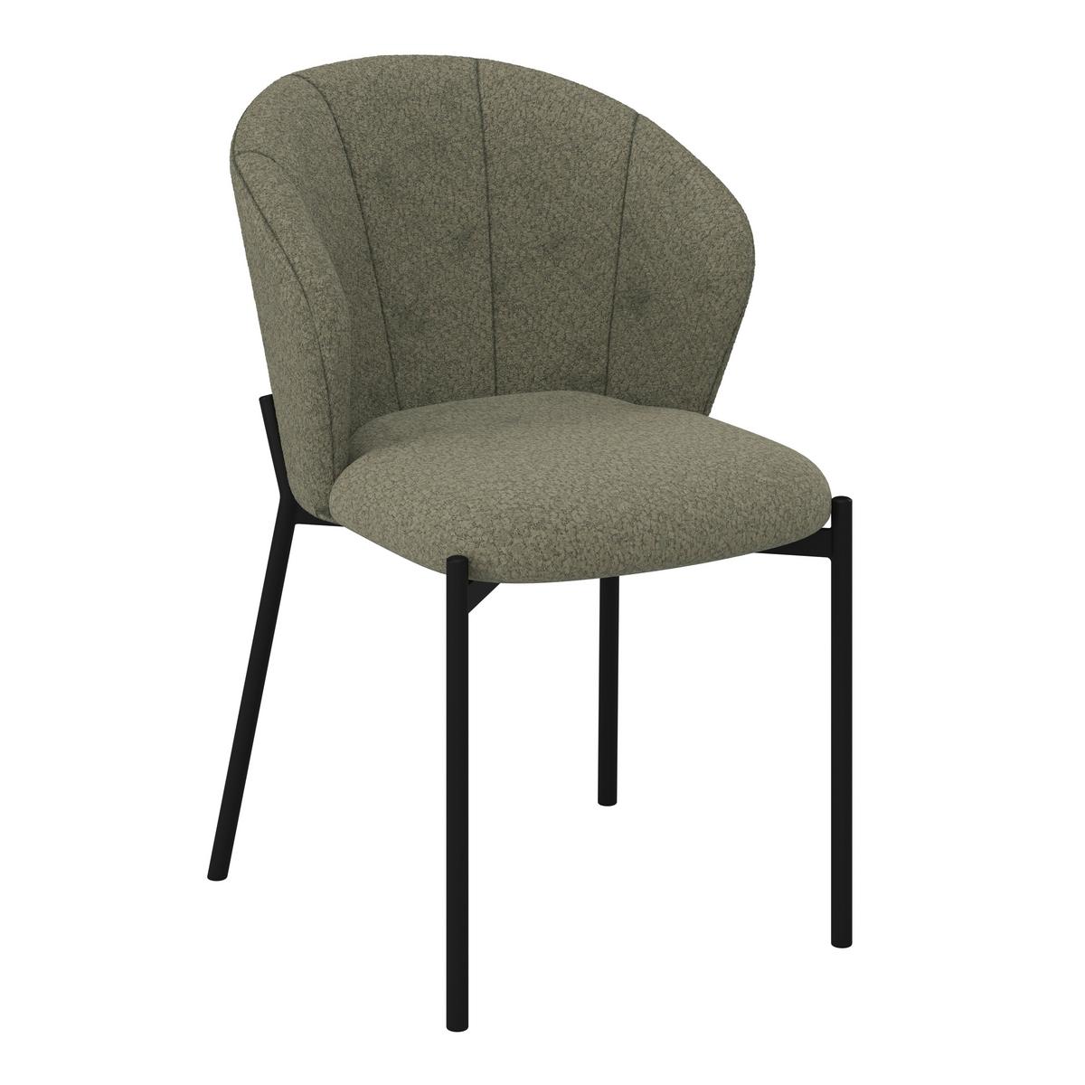 ŽIDLE ZOEY - černá/zelená, Moderní, kov/dřevo (48/79/61cm) - Bessagi Home