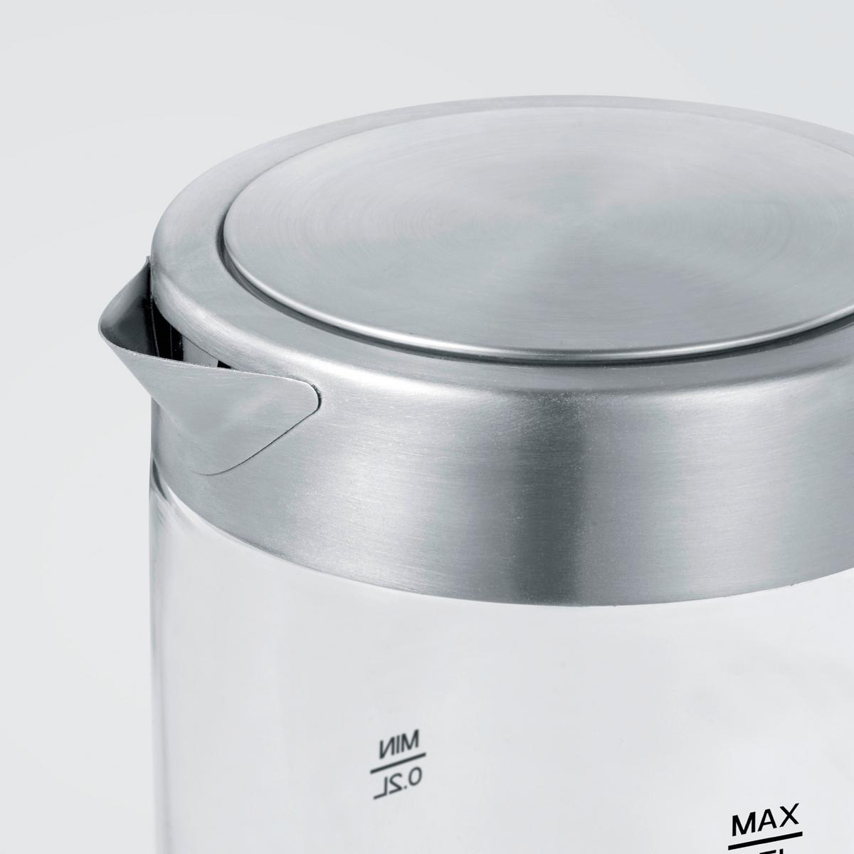 Wasserkocher, 1100W Wk 3472 - Edelstahlfarben/Transparent, Basics, Glas (17,5/19,3/10,5cm) - Silva Schneider