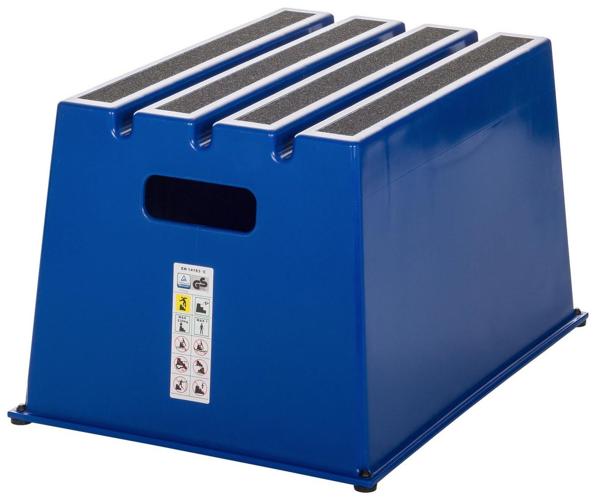 Tritthocker Tio-E1 - Blau, Basics, Kunststoff (52,5/31/37,5cm) - MID.YOU