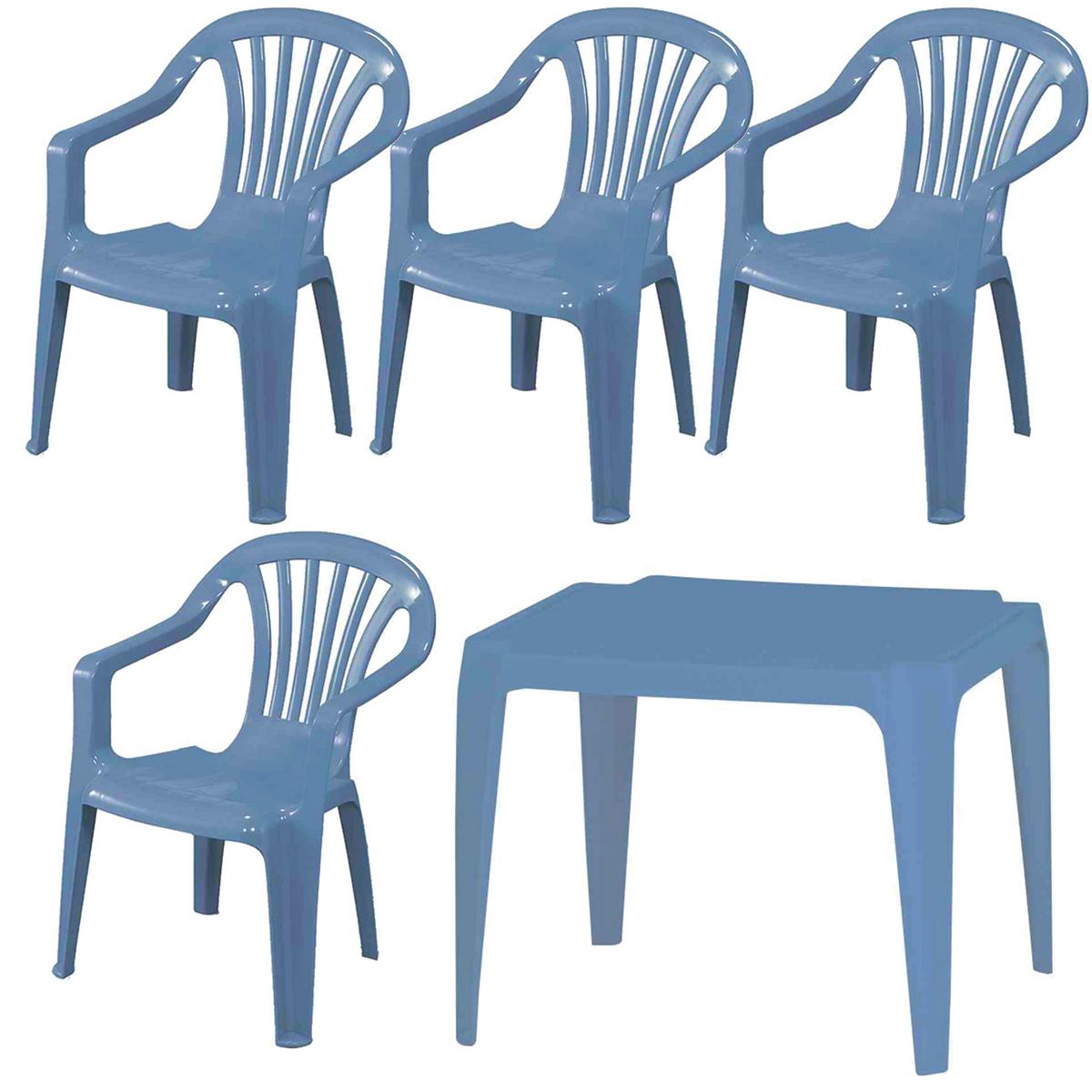 Kinder-Gartenset Kindermonobl. Set Blau - Hellblau, MODERN, Kunststoff (37/61/38cm) - Gardenson