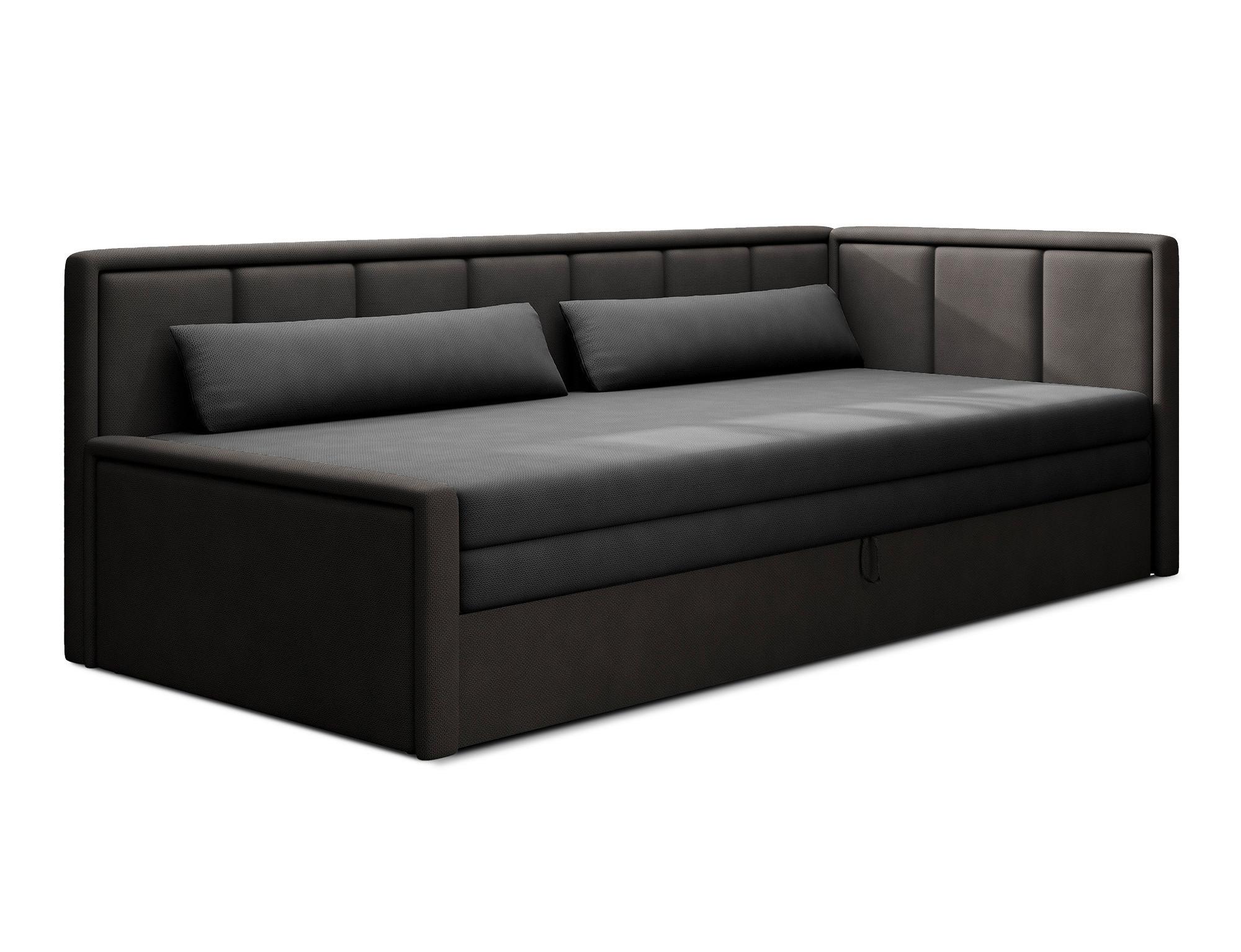 Récamiere Fulgeo Anthrazit/Schwarz B: 214 cm - Anthrazit/Schwarz, Design, Textil (214/77/82cm) - MID.YOU