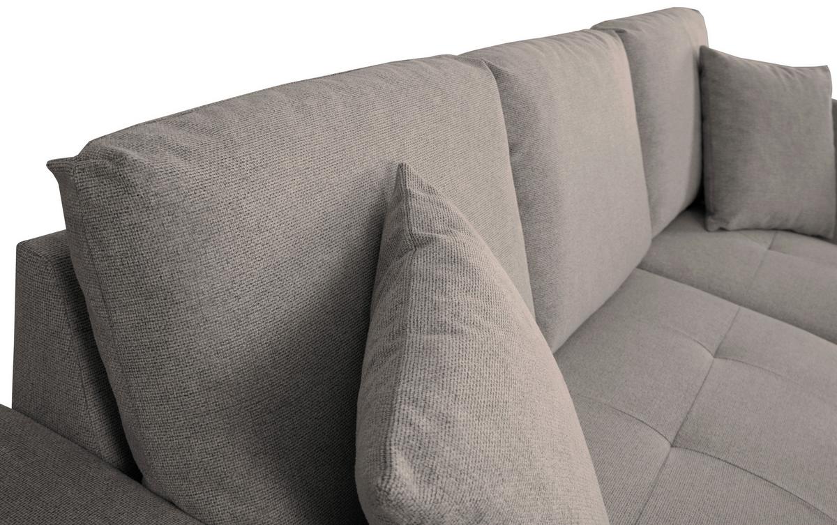 Ecksofa Lukas Graubraun S: 239x158 Cm - Graubraun, Trend, Textil (239/158cm)