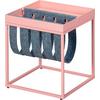 Beistelltisch Rosa, B: 35cm - Schwarz/Rosa, KONVENTIONELL, Textil/Metall (35/35/40cm) - MID.YOU