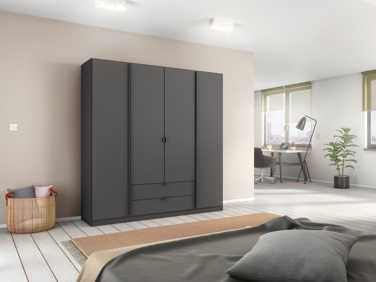 DREHTÜRENSCHRANK Style-Up Grau B: 181cm - Grau, MODERN, Holzwerkstoff (181/197/54cm) - Rauch Möbel