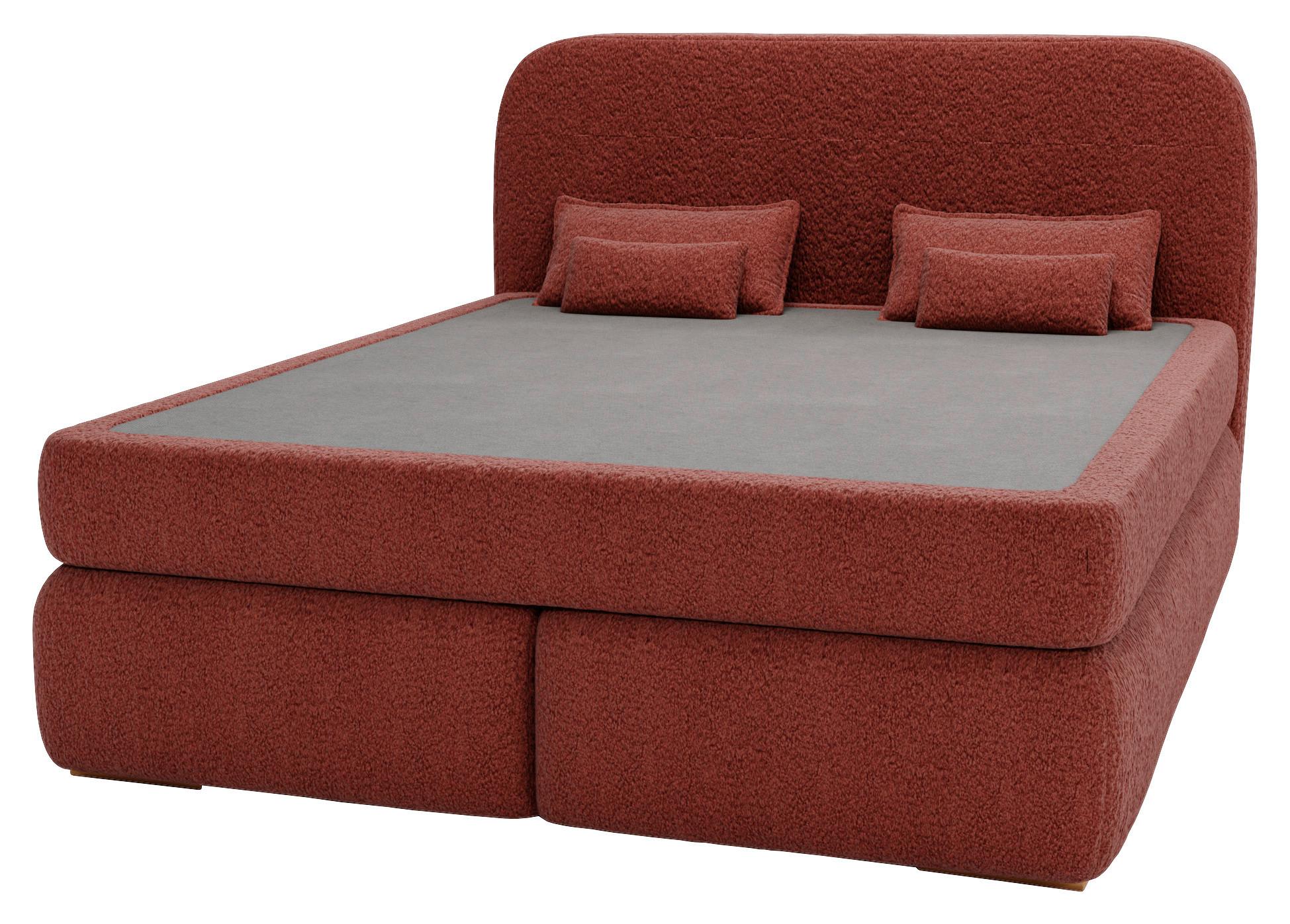 Boxspringbett Isla Rostbraun - Rostfarben/Buchefarben, Basics, Holz/Holzwerkstoff (180/200cm) - Livetastic