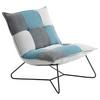 Polstersessel Vico Stoffbezug Silber/denim/grau - Blau/Dunkelgrau, Basics, Textil/Metall (69/76/86cm) - MID.YOU