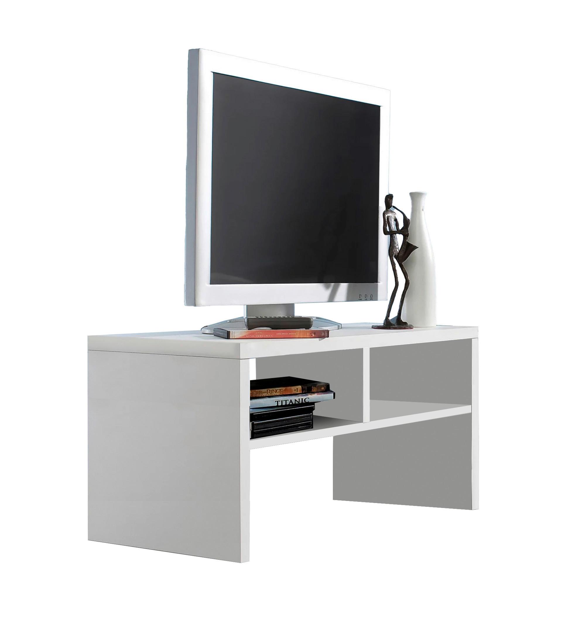 Médiállvány Simple - fehér, Konventionell, faalapú anyag (63/40/30cm) - Best Price