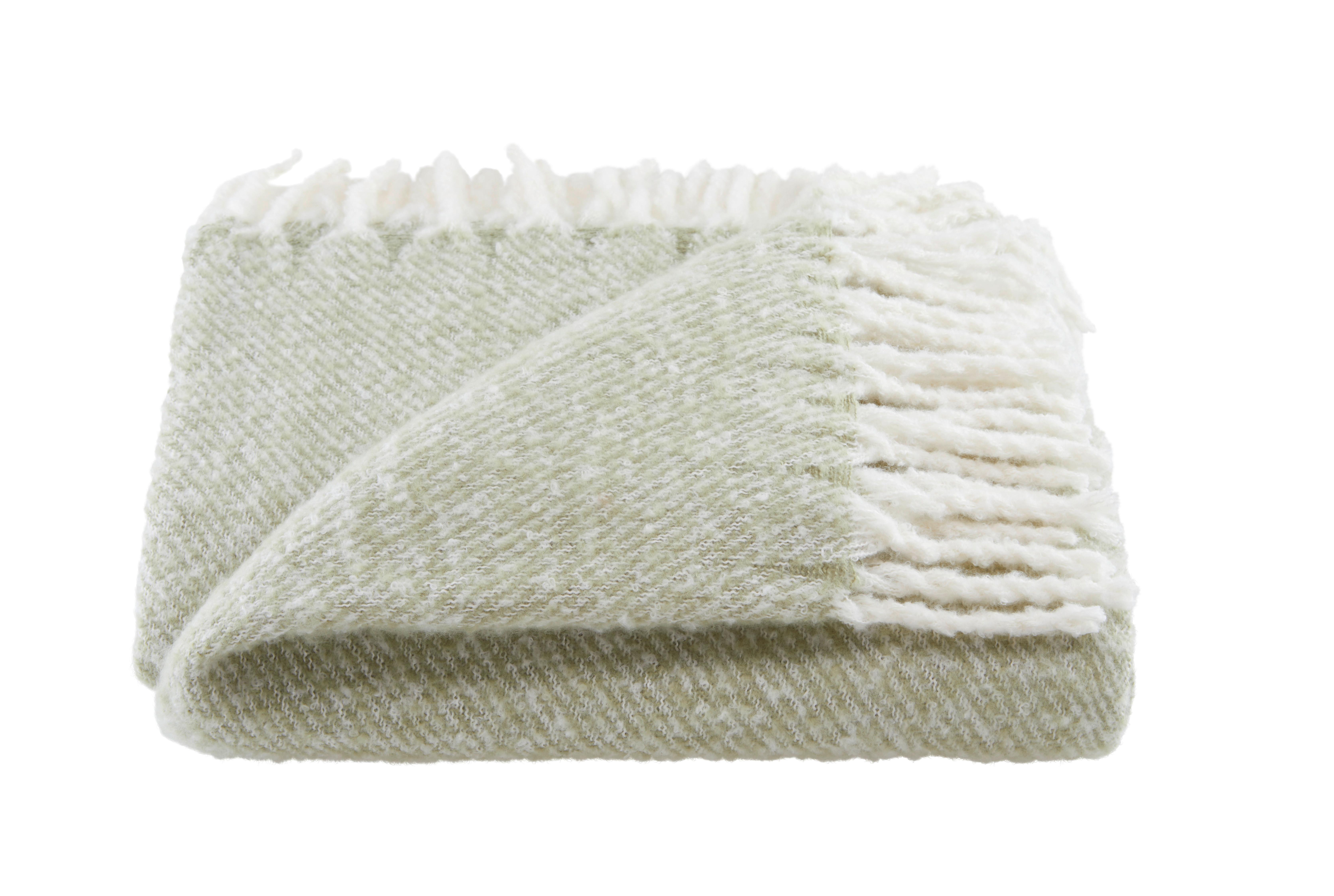Kuscheldecke Ilka - Olivgrün, MODERN, Textil (150/200cm) - Luca Bessoni