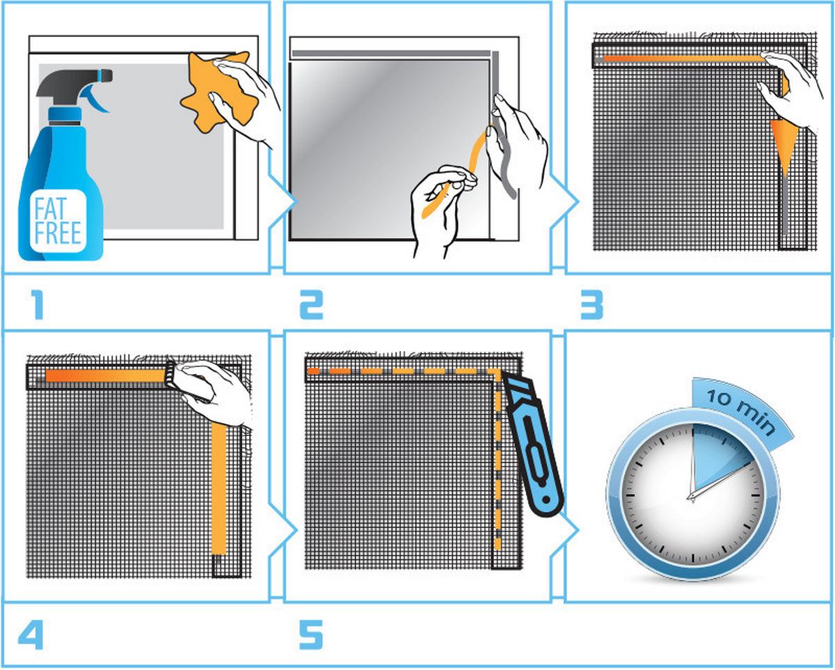 Fliegengitter Fenster 130x150 cm Weiß - Weiß, Basics, Textil (130/150cm)