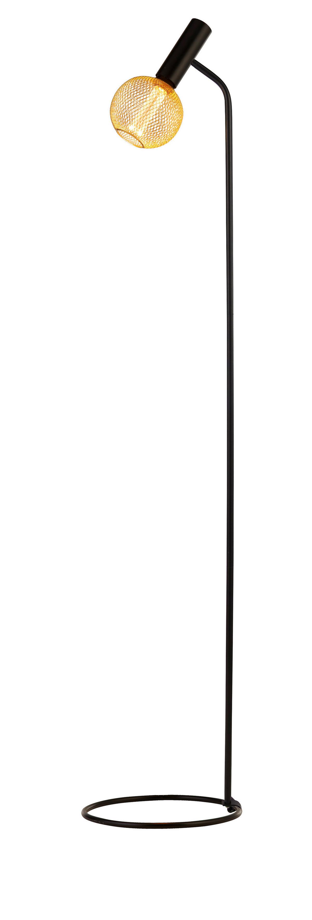 Stehleuchte Eu35722-1bk - Schwarz, Basics, Metall (30/152cm)