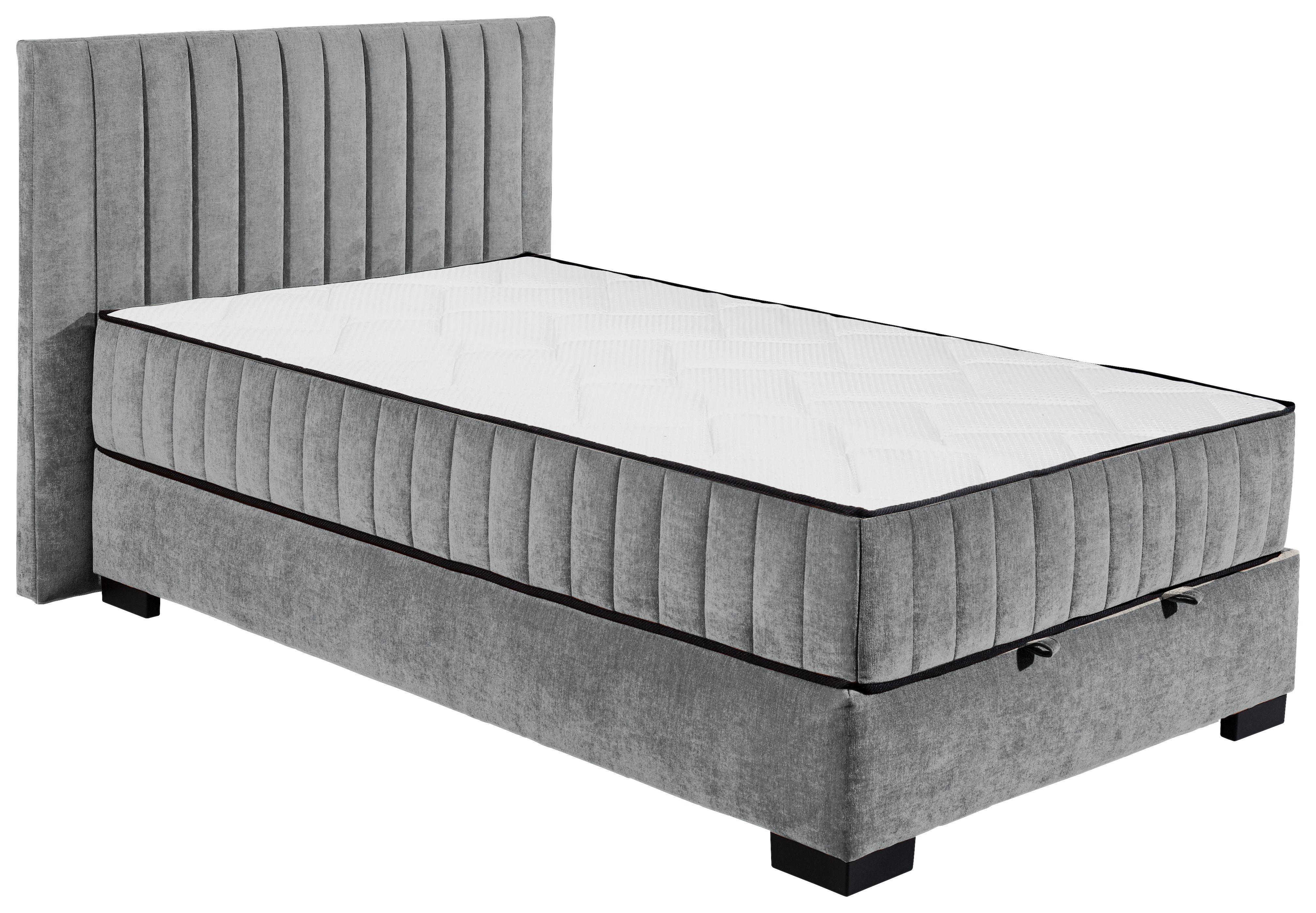 Boxbett Nagol C - Anthrazit/Schwarz, MODERN, Holzwerkstoff/Textil (120/200cm) - MID.YOU