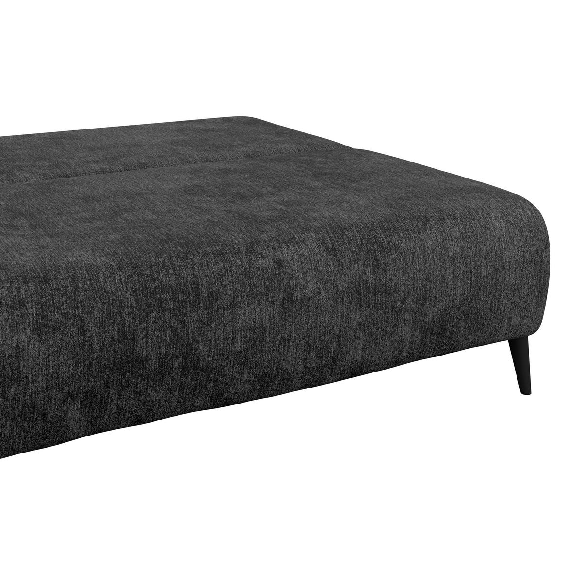 3-sitzer-sofa Mit Schlaffunktion Time Anthrazit - Anthrazit/Schwarz, Trend, Holz/Kunststoff (200/88/100cm)