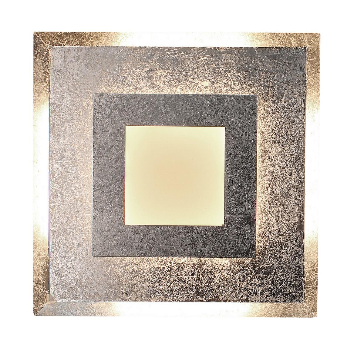 Led-wandleuchte 9021 M Si Window - Silberfarben, Basics, Metall (39/39/5,5cm)