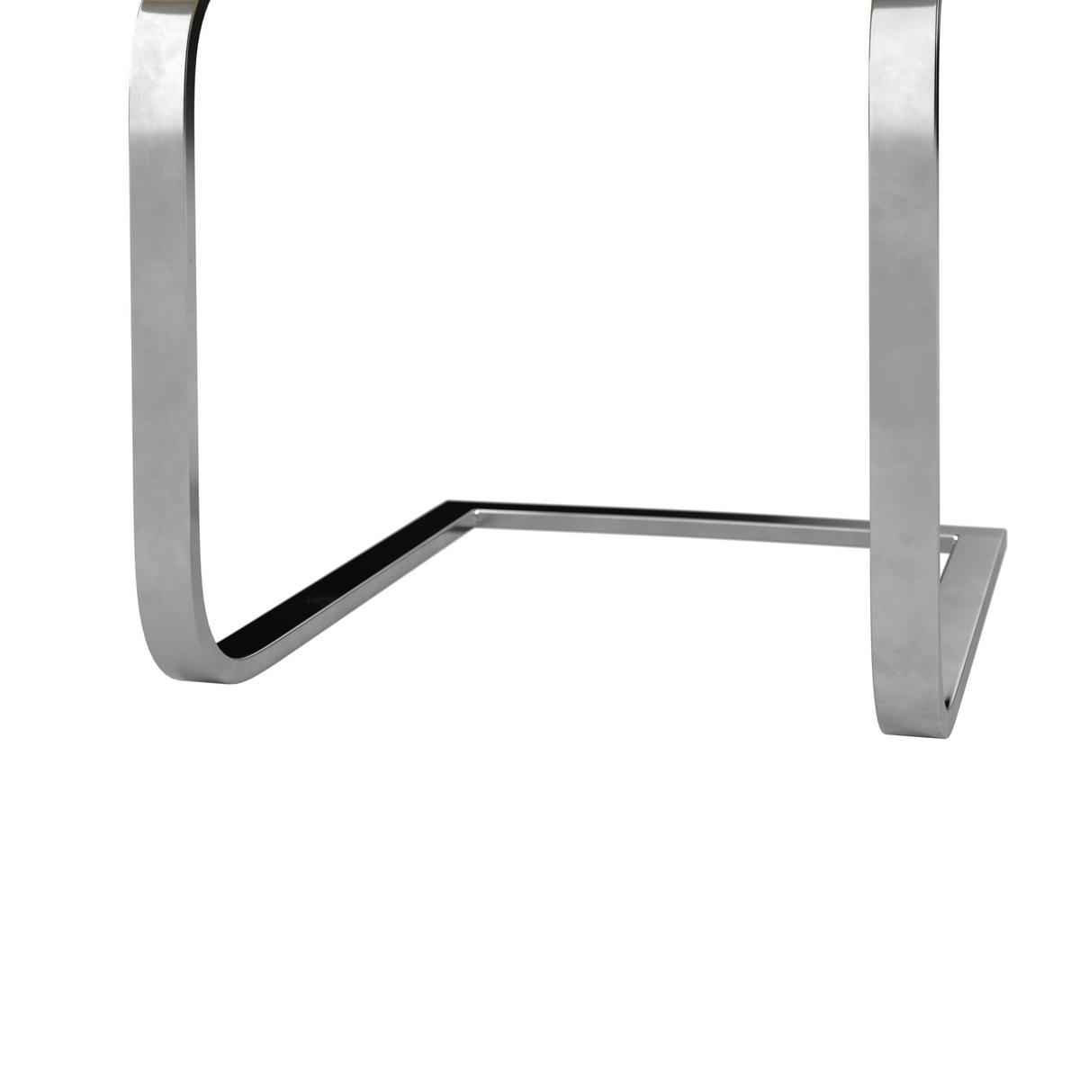 Stolička s pružným podnožím NUBIA - krémová/farba duba, Modern, kov/drevo (44/90/59cm) - Bessagi Home