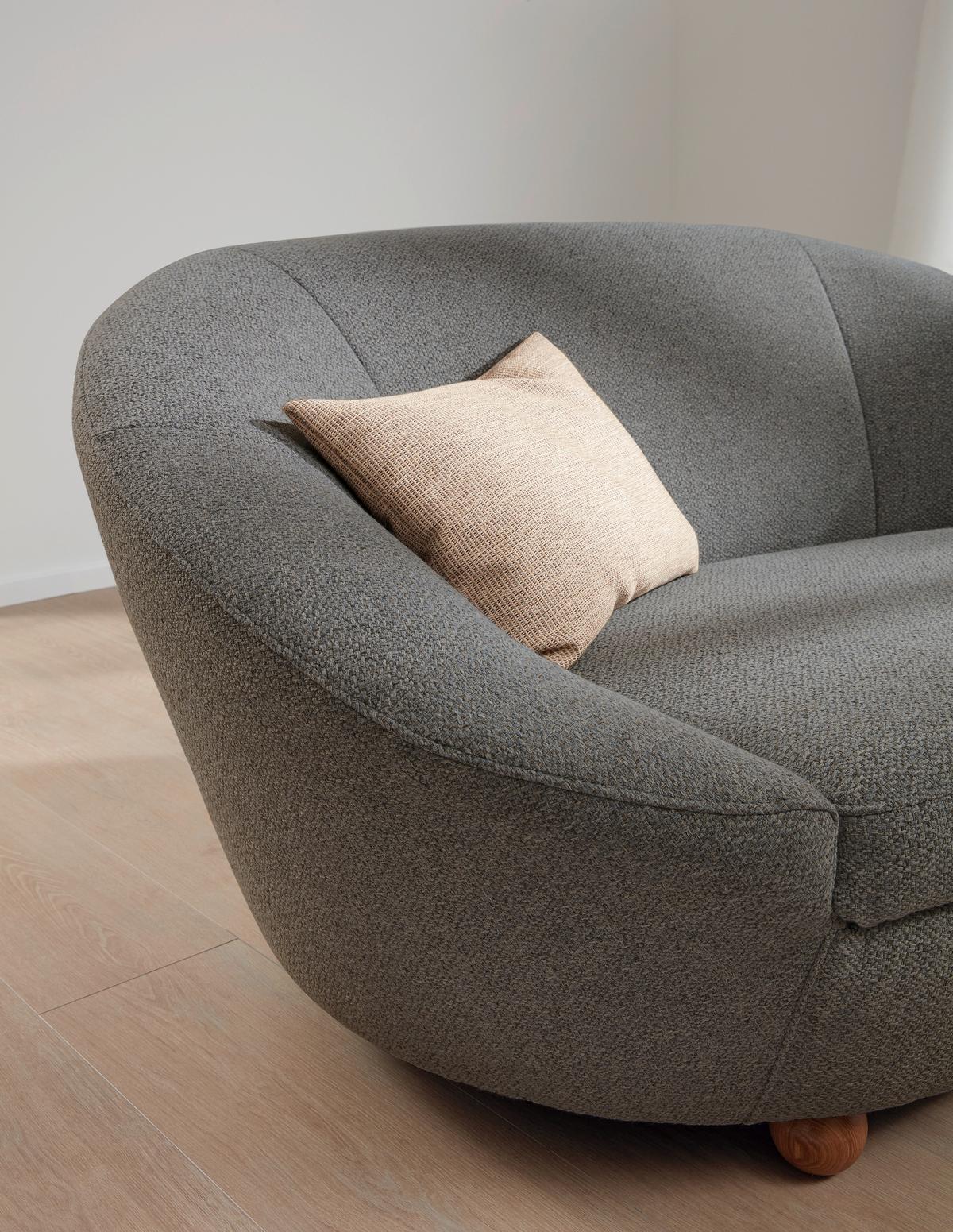 2-sitzer-sofa Looks Iv - Blau/Eichefarben, Design, Textil (178/82/114cm) - LOOKS by W.Joop