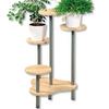 Blumentisch Mit 4 Plattformen Eiche Dekor/alu - Sonoma Eiche, MODERN, Holzwerkstoff/Metall (64,5/72,5/30,50cm) - Kesper