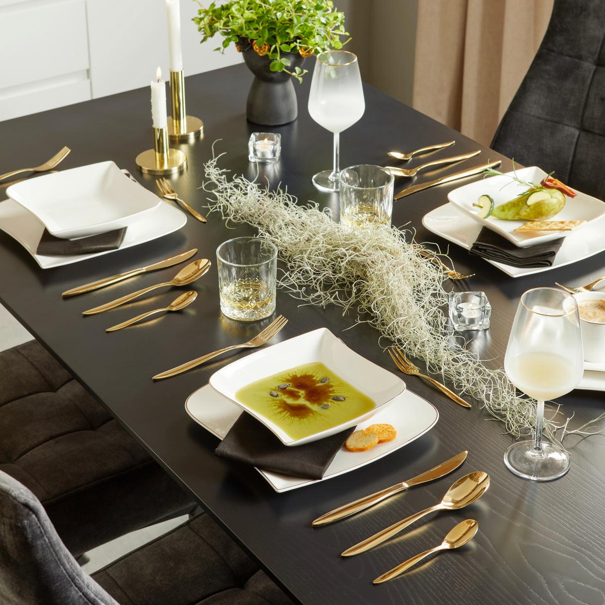 Besteckset 20-Teilig Nirmala für 4 Personen - Goldfarben, MODERN, Metall - Luca Bessoni