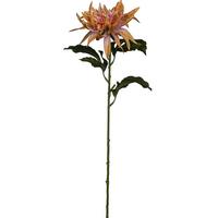 Kunstblume Dahlie - Beige/Creme, KONVENTIONELL, Kunststoff (65cm)