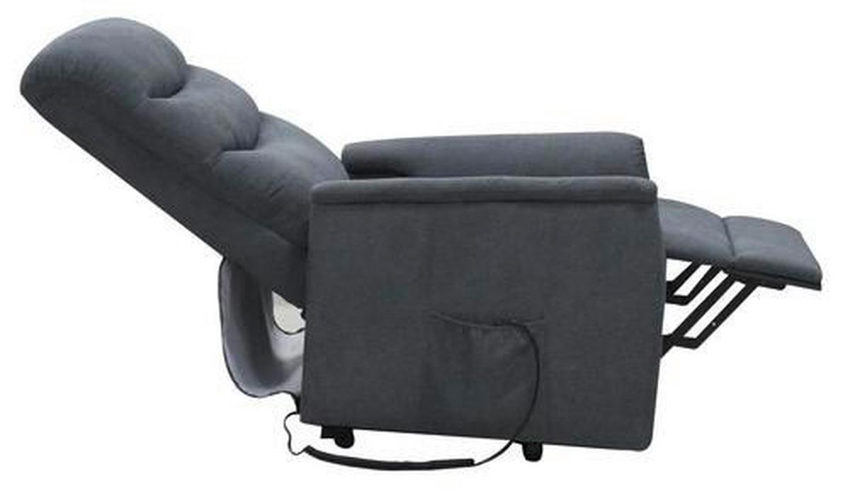 Tv-fotel Aston - sötétszürke, Modern, textil/fém (72,5/110,5/92,5cm) - Ondega