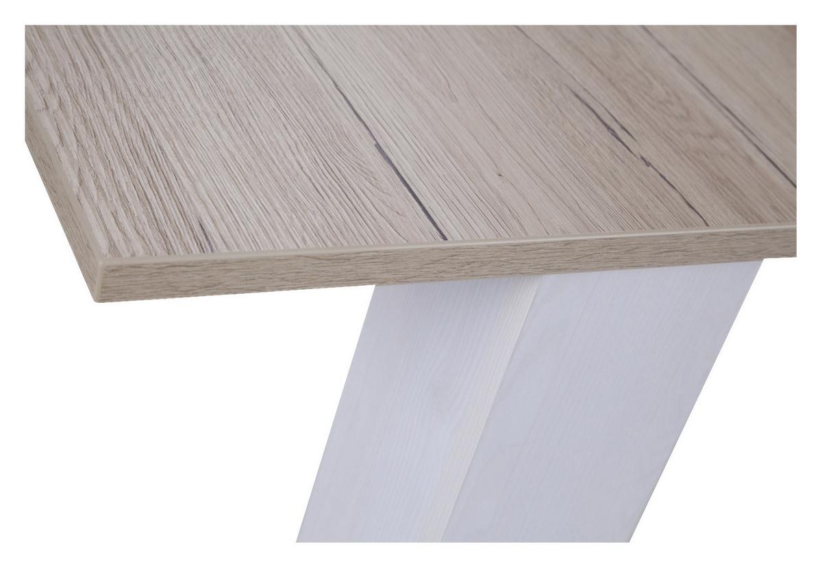 Esstisch Ausziehbar Romance 160x90 Cm Eiche/lärche Dekor - Eichefarben/Lärchefarben, Design, Holzwerkstoff (160/90/75cm) - MID.YOU