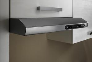 Silberfarbener Dunstabzug Küche mit Dunstabzug