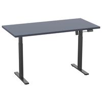 Schreibtisch E-lona Anthrazit L: 140 Cm - Anthrazit/Schwarz, Design, Holzwerkstoff/Metall (140/50/71cm) - MID.YOU