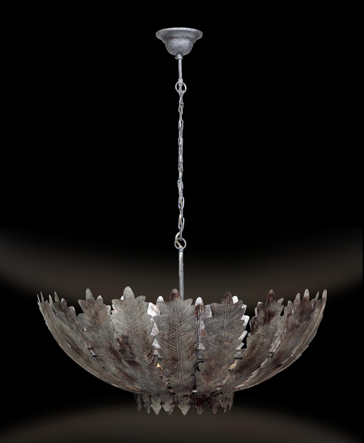 Hängeleuchte Autumn Leaves Small Silber - Silberfarben, Trend, Metall (48/48/23cm) - Kayoom