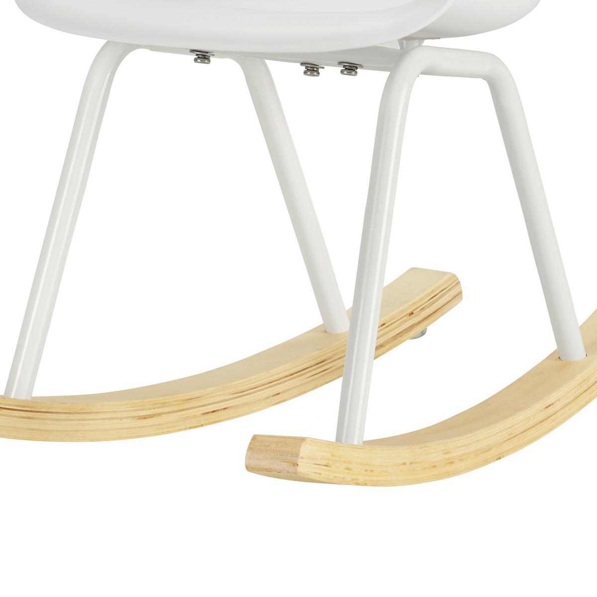 Dětská židle Bobby - bílá, Moderní, kov/dřevo (41,5/60/54cm) - Modern Living