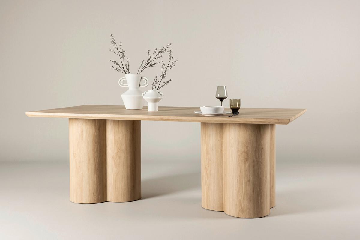 ESSTISCH Olivia, Beige B: 210 cm - Beige, MODERN, Holz (210/100/75cm) - Livetastic