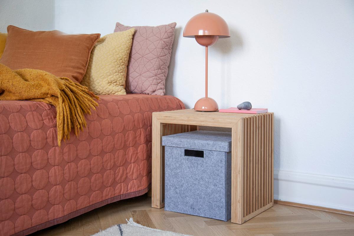 Hocker Rib - KONVENTIONELL, Holz (45/43/35cm) - MID.YOU