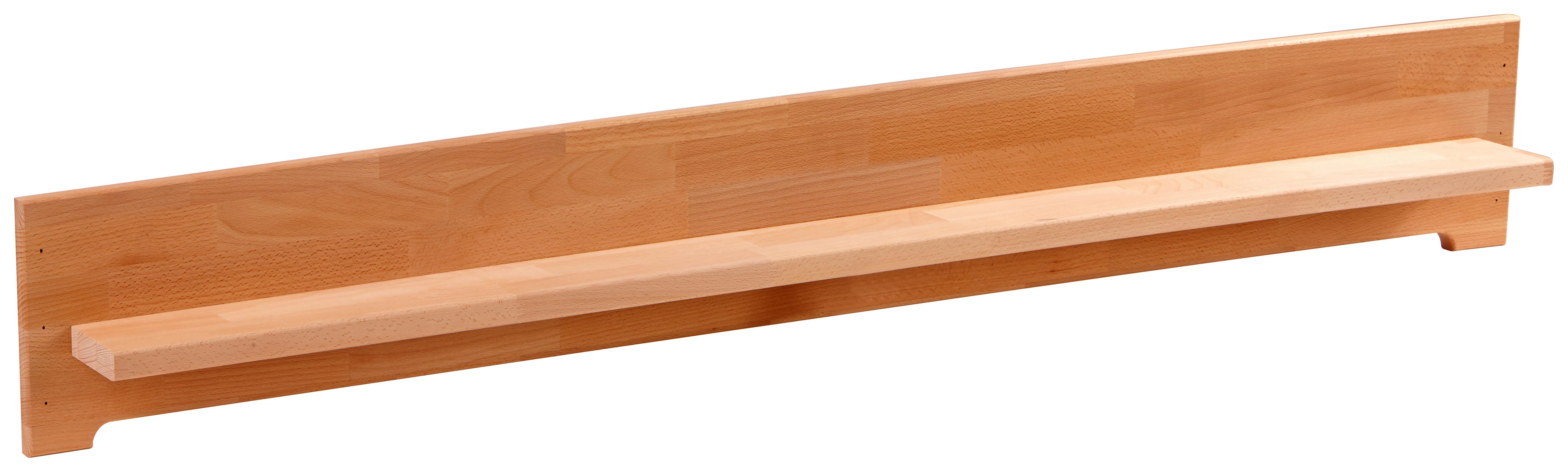 REGÁL K POSTELI ELISABETH - jádrový buk, Konvenční, dřevo (180/21/10cm)